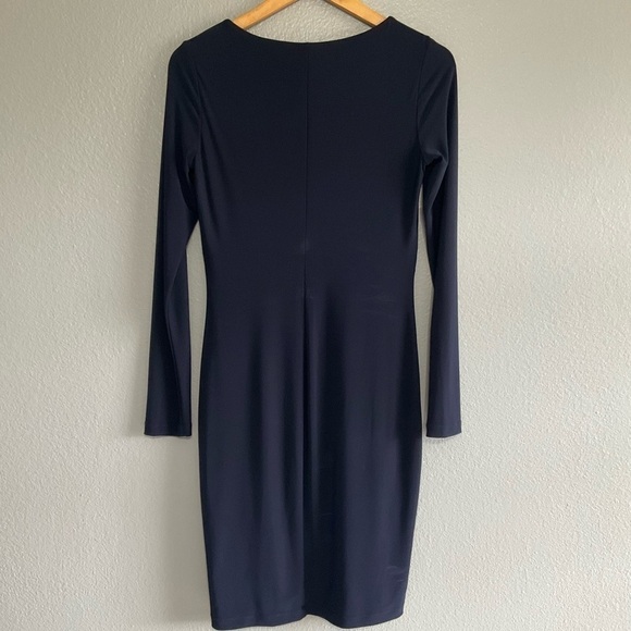 Belle Badgley mischka dress navy blue with embellished  new with tags D145 - Picture 5 of 9